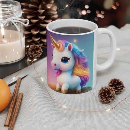 Mug Arc-en-Ciel Licorne - Tasse Magique 325ml - Cadeau Féérique, Fantaisie, Enfant & Fan de Contes