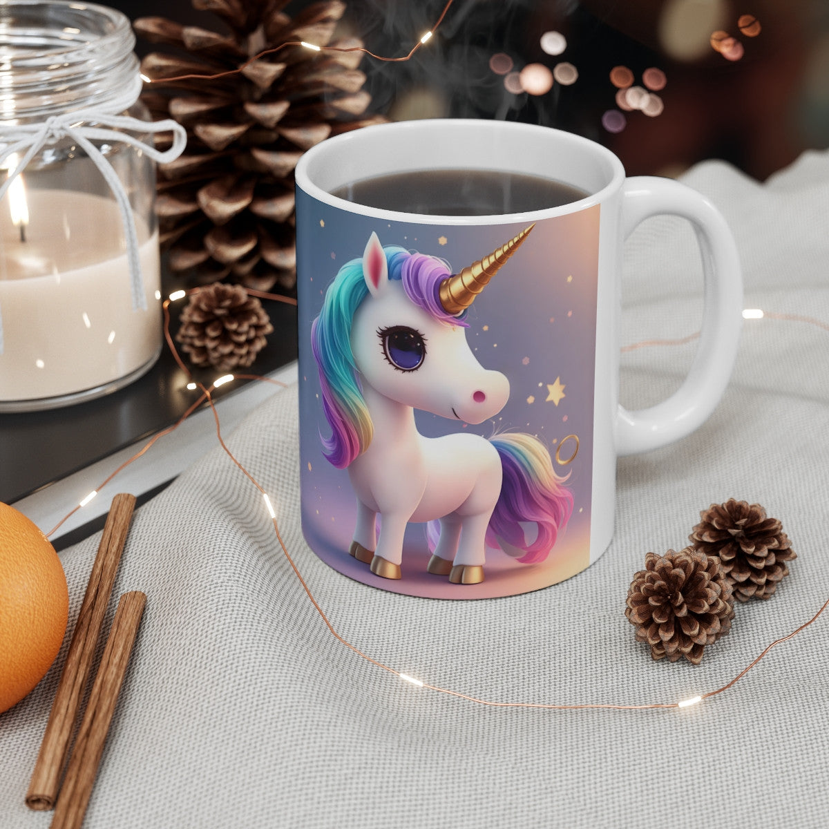 Mug Licorne Arc-en-Ciel - Tasse Magique 325ml - Cadeau Féerique pour Rêveurs, Enfants & Fans de Licornes