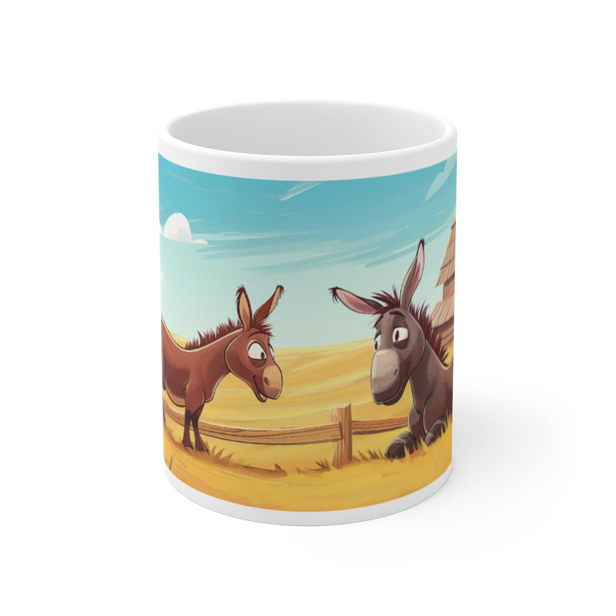 Mug Âne Rigolo - Tasse Campagne 325ml - Cadeau Humour, Fermier & Amoureux des Animaux
