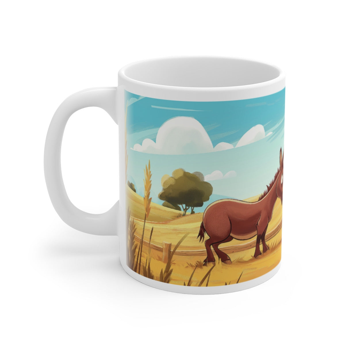 Mug Âne Rigolo - Tasse Campagne 325ml - Cadeau Humour, Fermier & Amoureux des Animaux