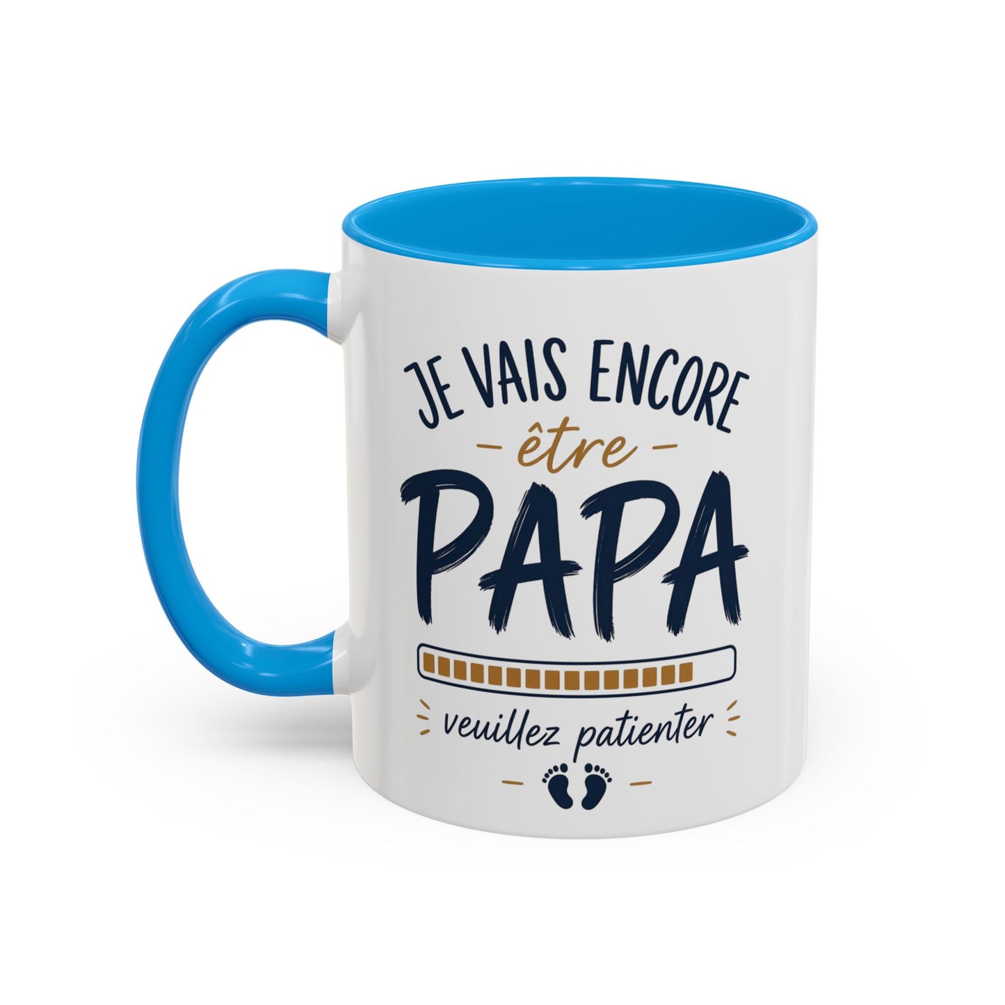 Mug Je Vais Encore Être Papa – Tasse Annonce Grossesse Humoristique – Cadeau Futur Papa Bébé Famille – Céramique 325ml Noir Bleu Rouge