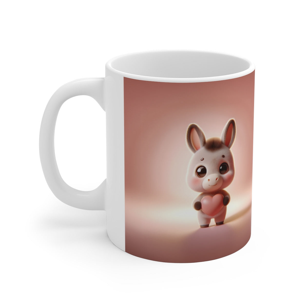 Mug Tasse Âne Mignon - Tasse Câline 325ml - Cadeau Doux, Amoureux des Animaux & Campagne
