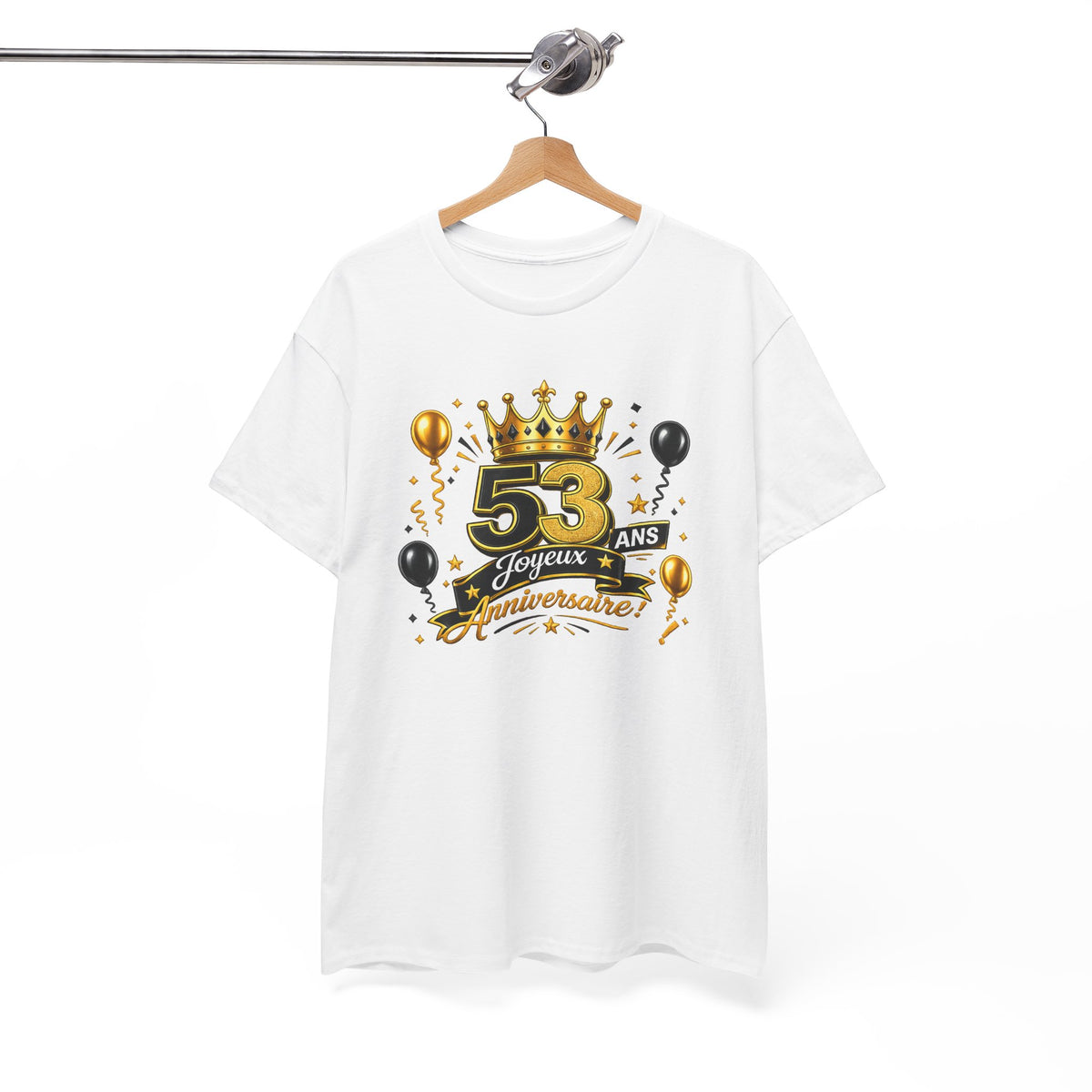 Tee Shirt Anniversaire 53 Ans Homme et Femme – Joyeux Anniversaire – Cadeau 53 Ans