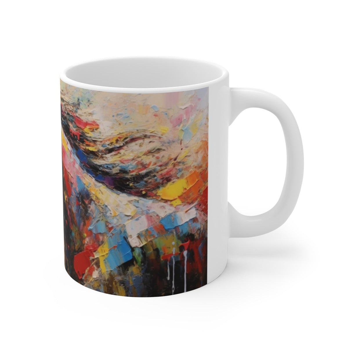 Mug Tasse Cheval Peinture - Tasse Équestre Artistique 325ml - Cadeau Passionné d'Équitation & Art
