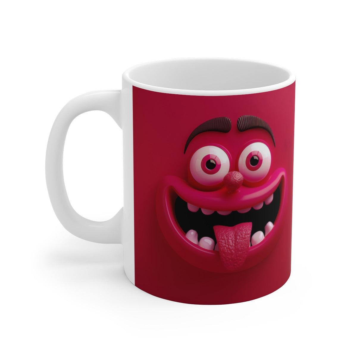 Mug Tasse Monstre Fou - Rouge Tasse Fun Déjantée 325ml - Cadeau Humour & Bonne Humeur