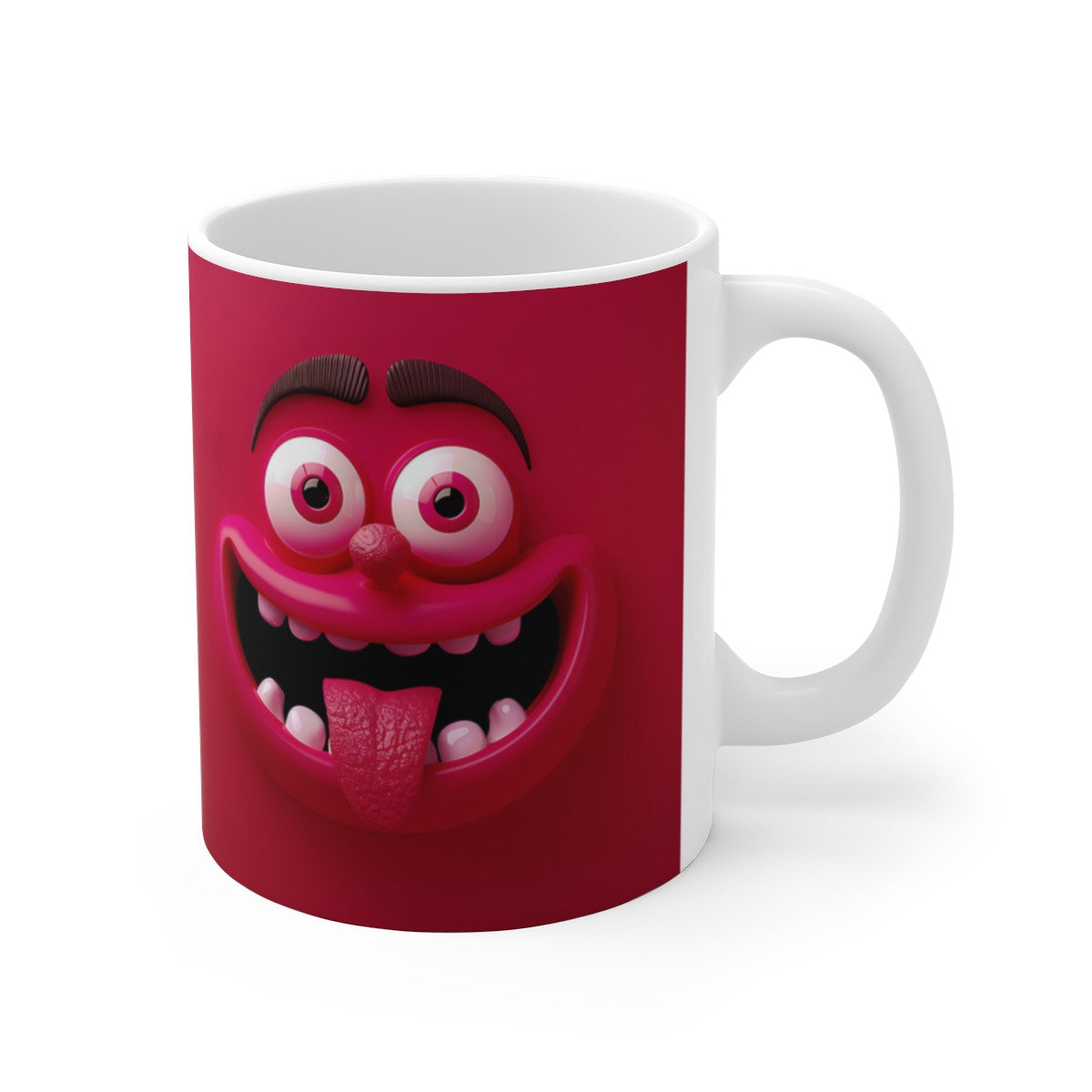 Mug Tasse Monstre Fou - Rouge Tasse Fun Déjantée 325ml - Cadeau Humour & Bonne Humeur