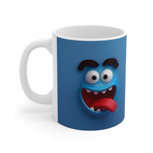 Mug Monstre Bleu - Tasse Fun & Drôle 325ml - Cadeau Humour, Bureau, Ami Blagueur