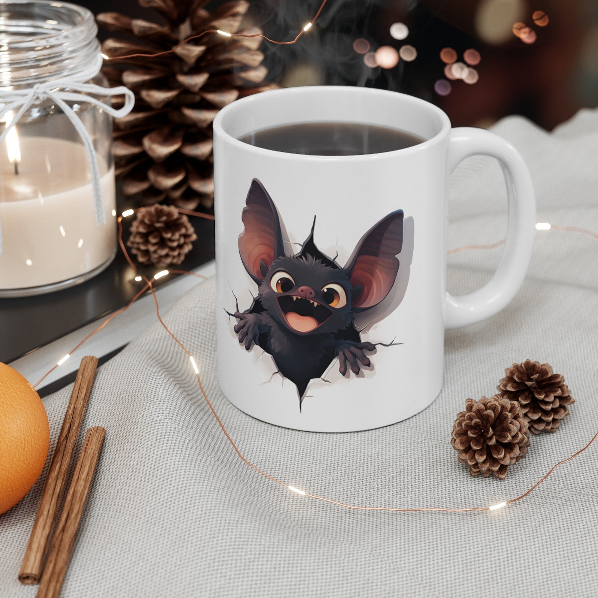 Mug Chauve-Souris Fun - Tasse 325ml - Cadeau Original & Fantaisie pour Amateurs de Créatures Nocturnes