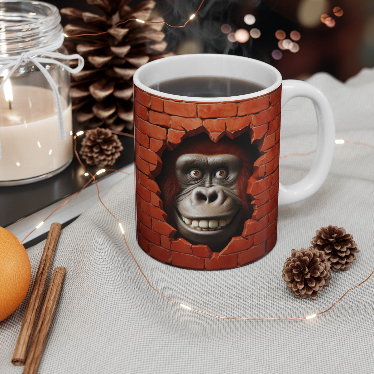 Mug Gorille - Tasse Singe Drôle 325ml - Idée Cadeau Fun & Humour  pour Amateurs d’Animaux
