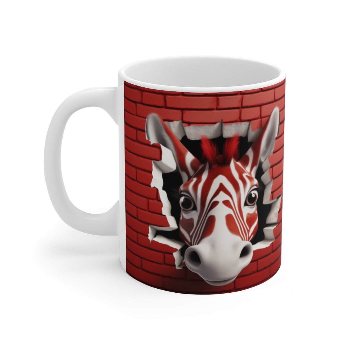 Mug Zèbre 3D - Tasse Originale 325ml - Cadeau Fun, Animaux Sauvages, Jungle, Safari & Déco Exotique