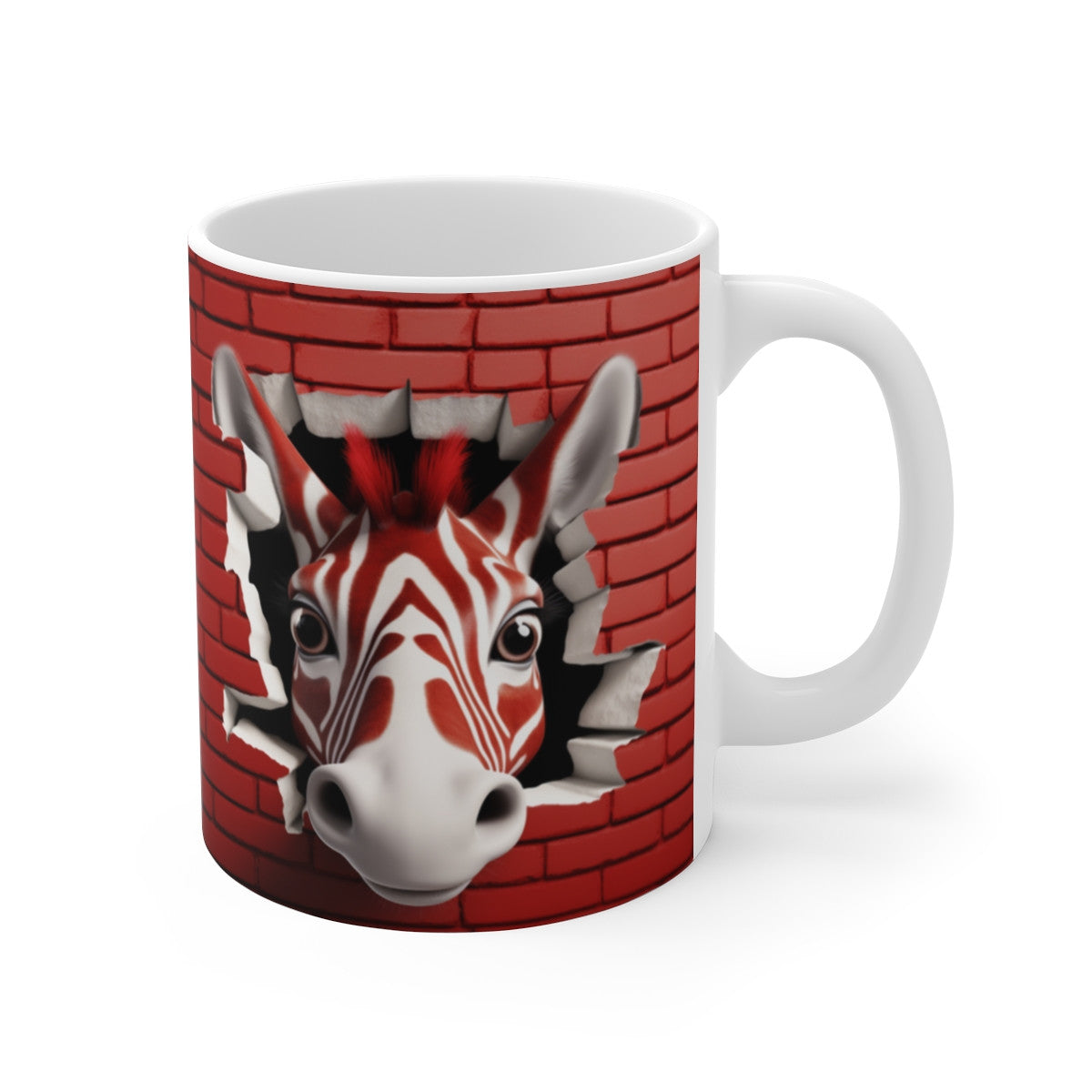 Mug Zèbre 3D - Tasse Originale 325ml - Cadeau Fun, Animaux Sauvages, Jungle, Safari & Déco Exotique