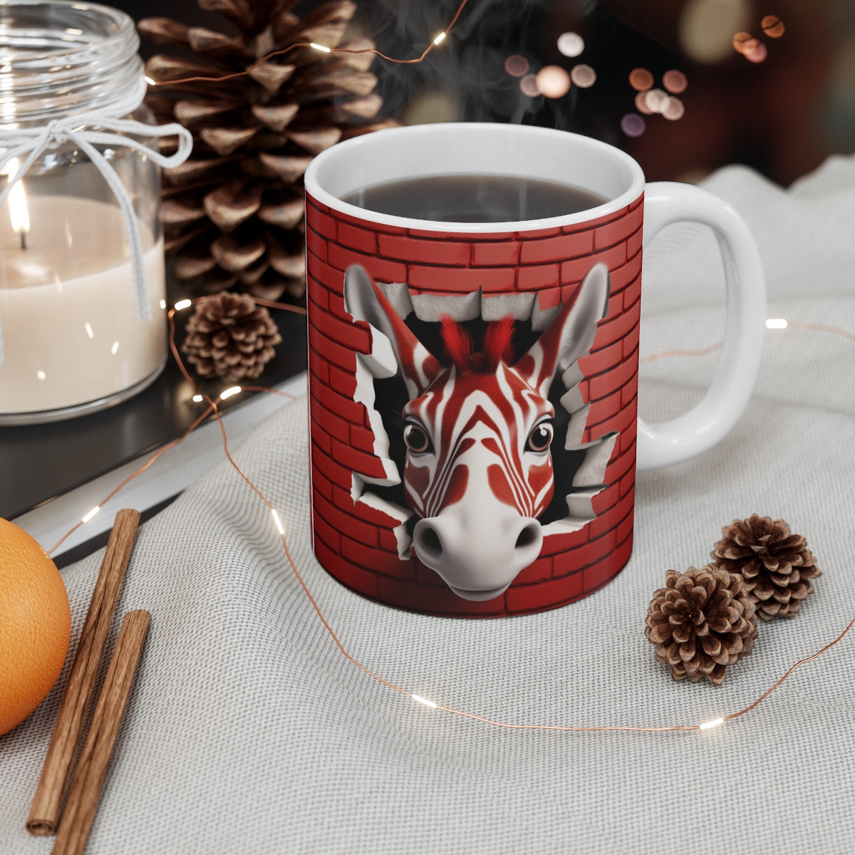 Mug Zèbre 3D - Tasse Originale 325ml - Cadeau Fun, Animaux Sauvages, Jungle, Safari & Déco Exotique