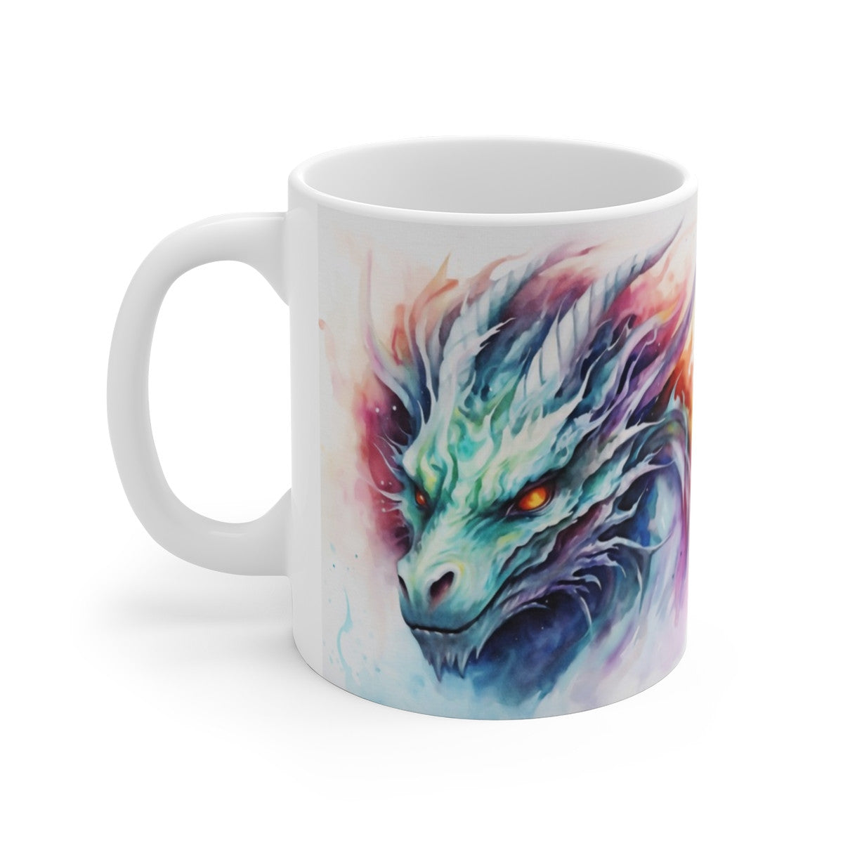 Mug Dragon Mystique - Aquarelle Éblouissante - Design Fantastique et Magique - Cadeau Geek & Fantasy