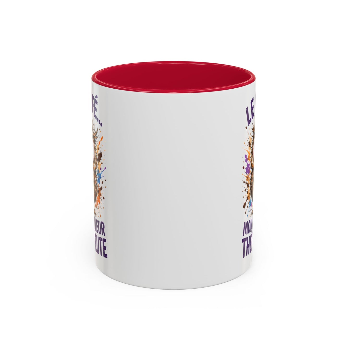 Tasse Chouette Drôle Homme Femme – Mug Le café mon meilleur thérapeute – Cadeau Humour Amateur de Café 325 ml