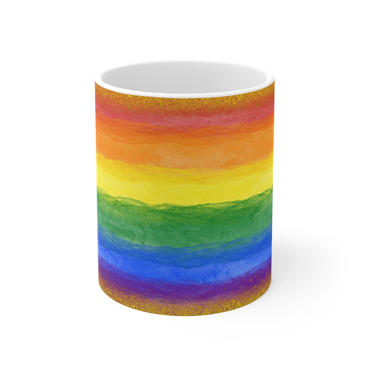 Mug Arc-en-Ciel - Design Aquarelle Vibrant - Cadeau Coloré et Positif - 325ml