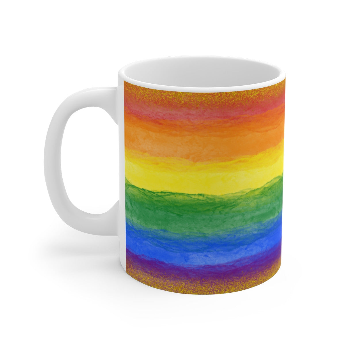 Mug Arc-en-Ciel - Design Aquarelle Vibrant - Cadeau Coloré et Positif - 325ml