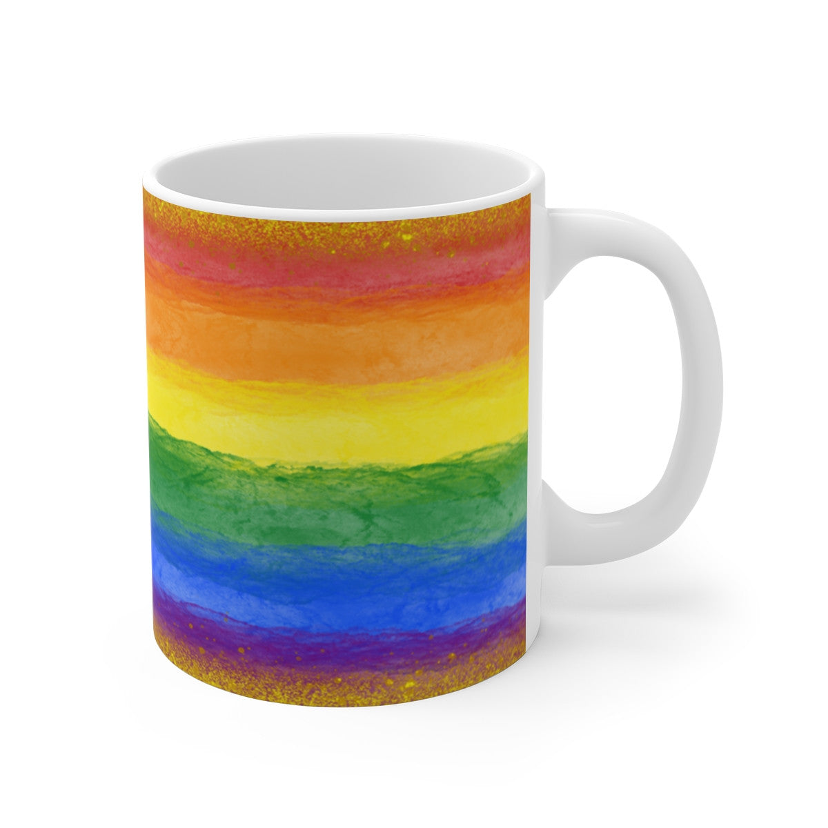 Mug Arc-en-Ciel - Design Aquarelle Vibrant - Cadeau Coloré et Positif - 325ml