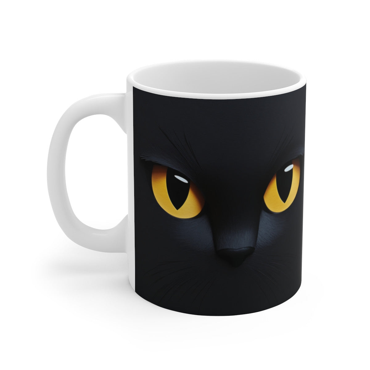 Mug Design Chat Noir 325ml – Tasse Céramique avec Chat Noir Cadeau Original pour Amoureux des Chats