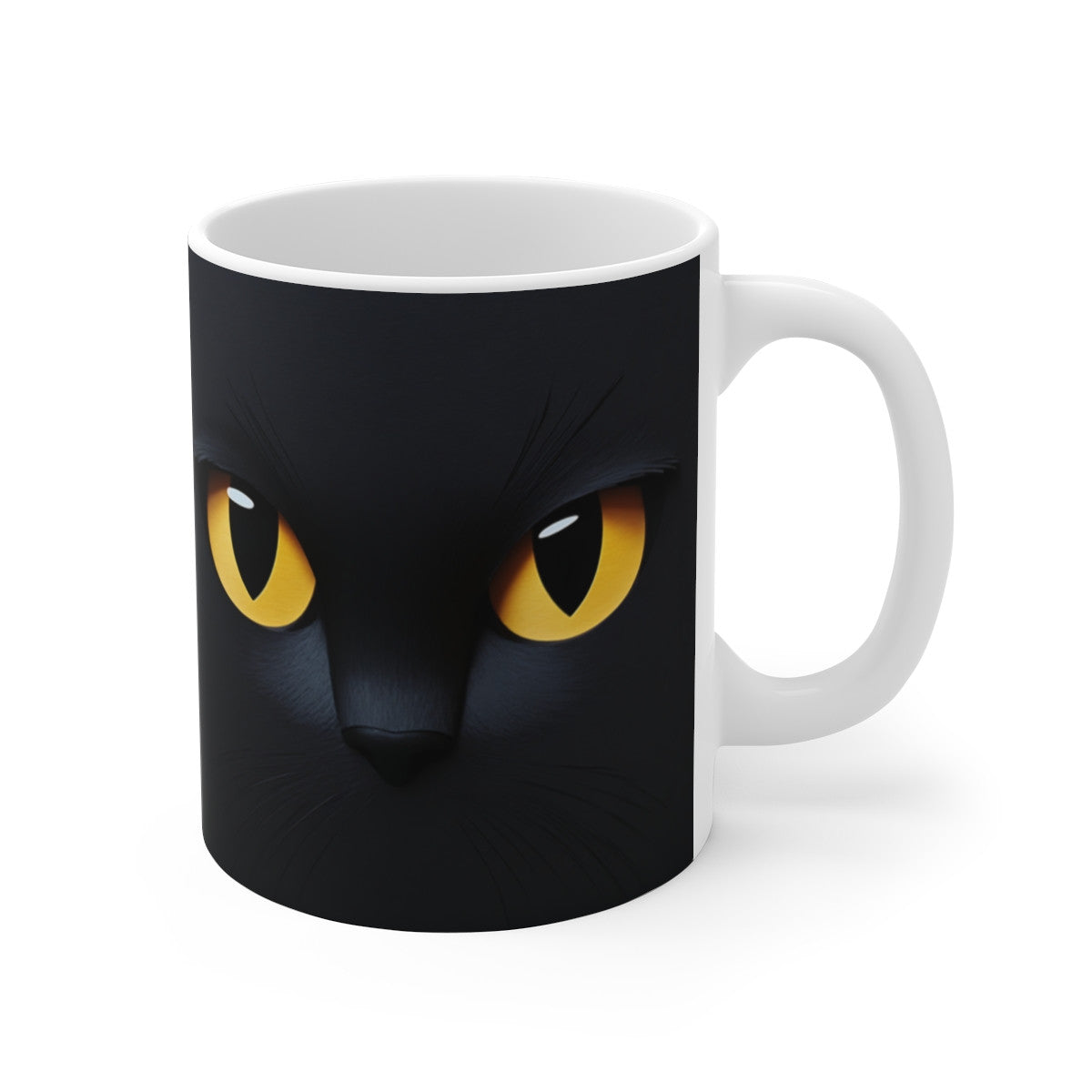 Mug Design Chat Noir 325ml – Tasse Céramique avec Chat Noir Cadeau Original pour Amoureux des Chats