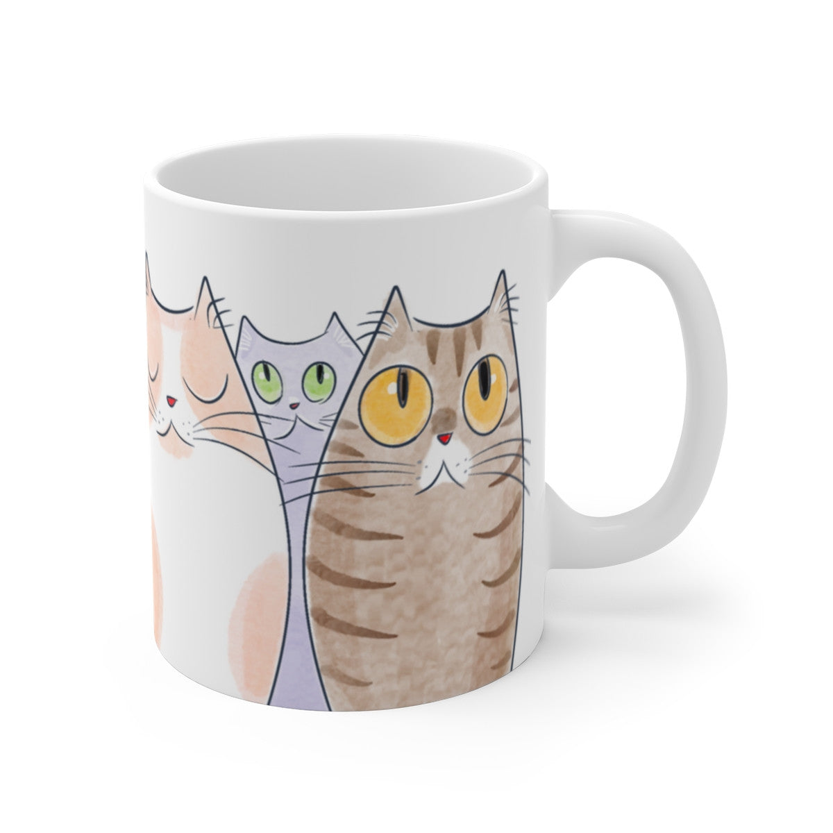 Mug Tasse Design Chatons Chats Animaux Adorables - Illustration Colorée - 325ml Céramique