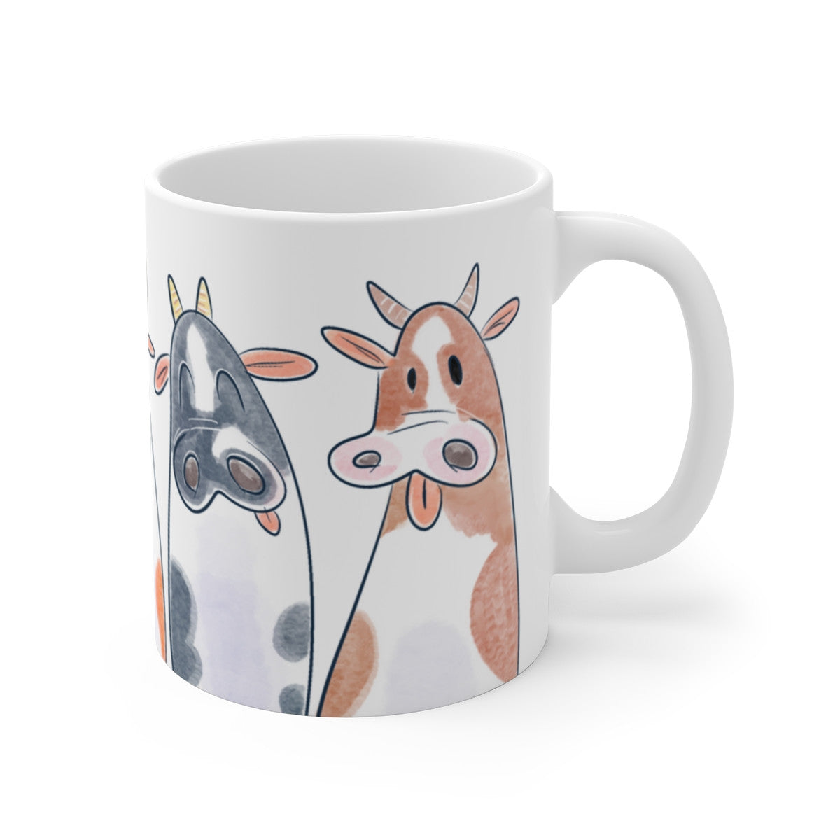 Mug Tasse Vaches Rigolotes - Illustration Champêtre et Ludique - 325ml
