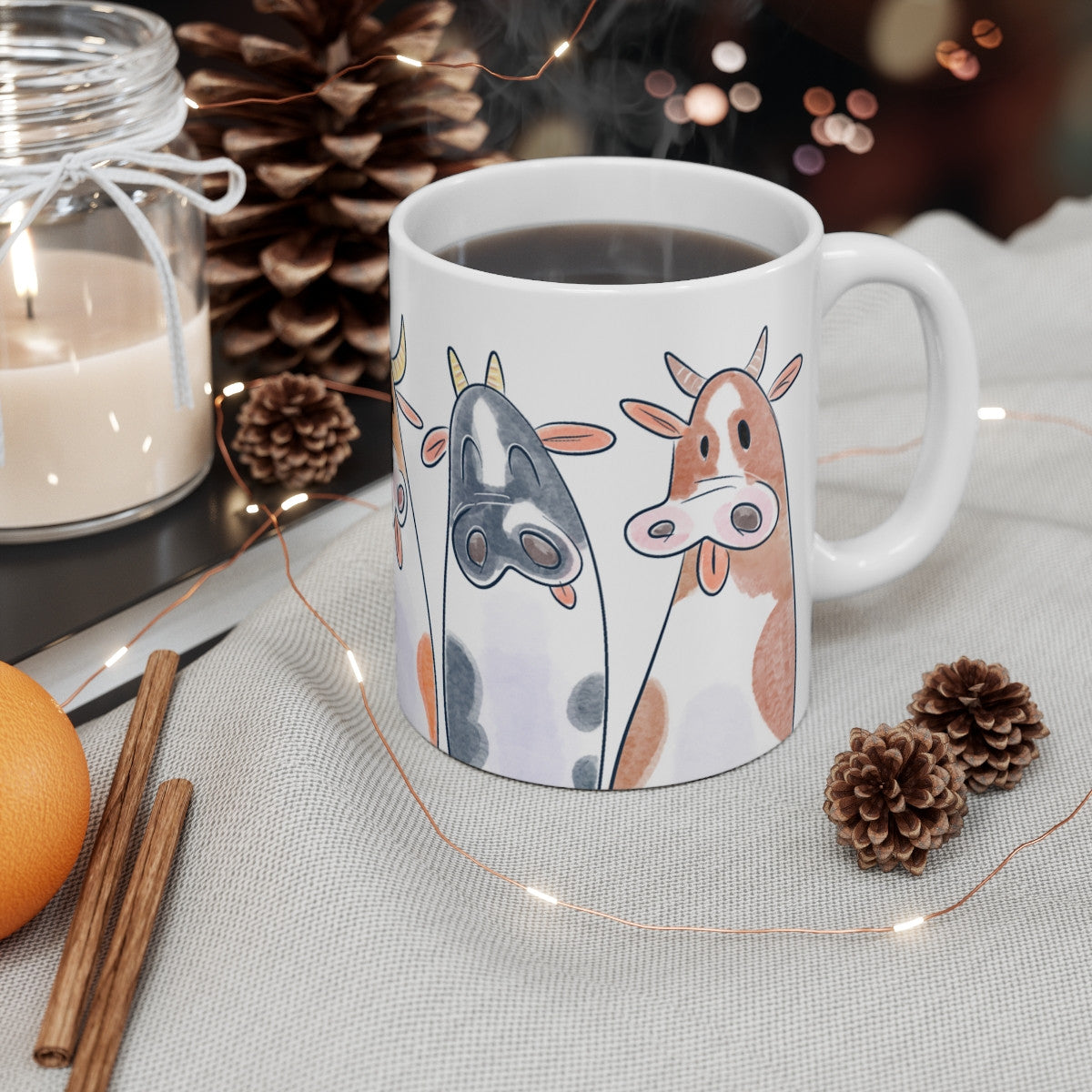 Mug Tasse Vaches Rigolotes - Illustration Champêtre et Ludique - 325ml