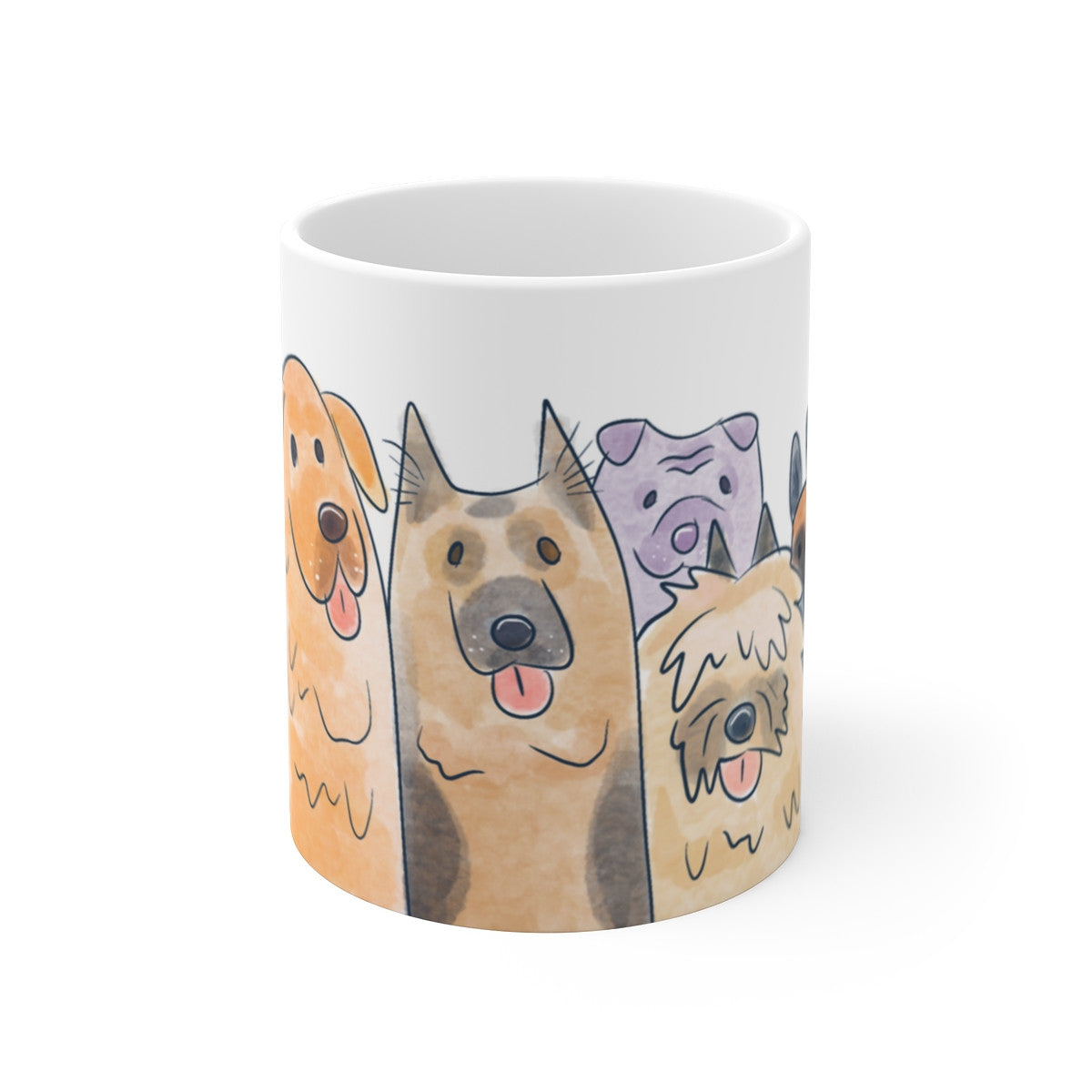 Mug Tasse Animal Chiens Adorables - Illustration Humoristique et Colorée - 325ml