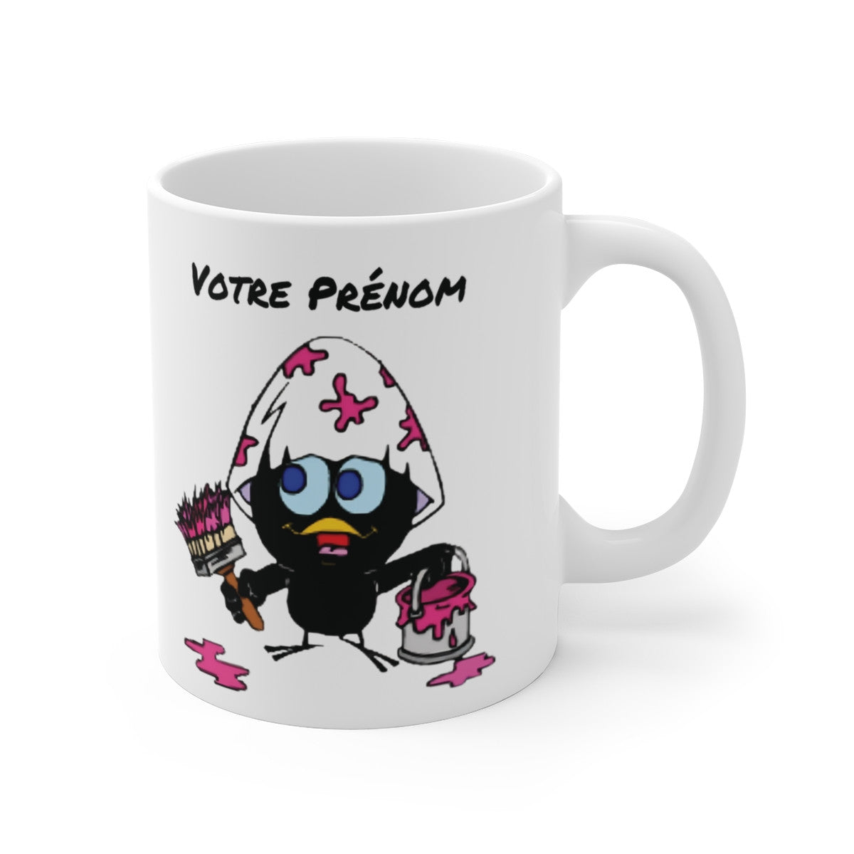 Mug Caliméro Peintre Personnalisable avec Prénom ou Texte idée cadeau tasse drôle 325ml