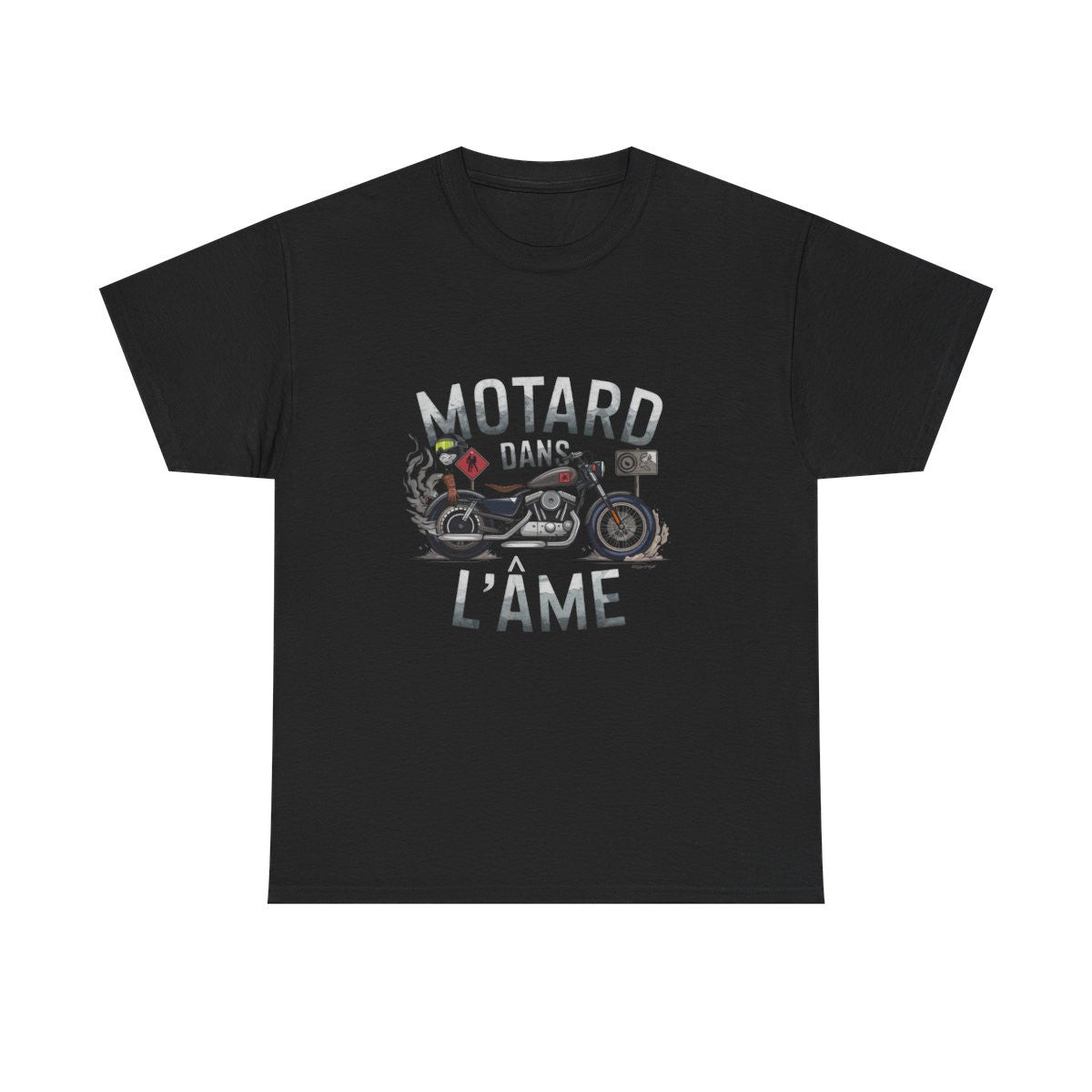 T Shirt Motard dans l'Âme – Esprit Biker – Moto Custom – Impression Premium – 100% Coton – Tailles S à 3XL