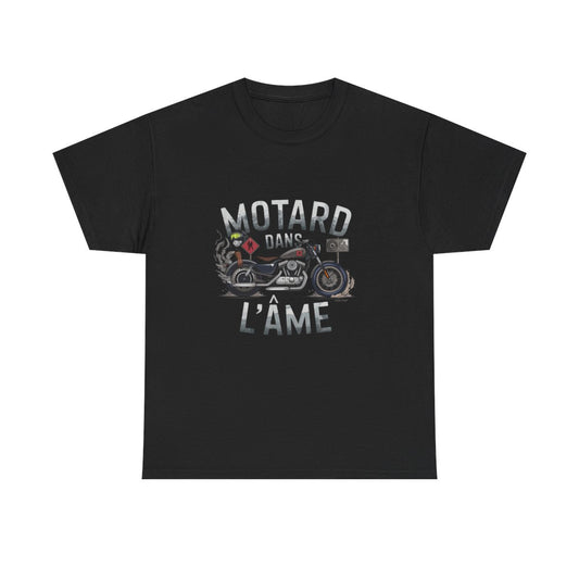 T Shirt Motard dans l'Âme – Esprit Biker – Moto Custom – Impression Premium – 100% Coton – Tailles S à 3XL