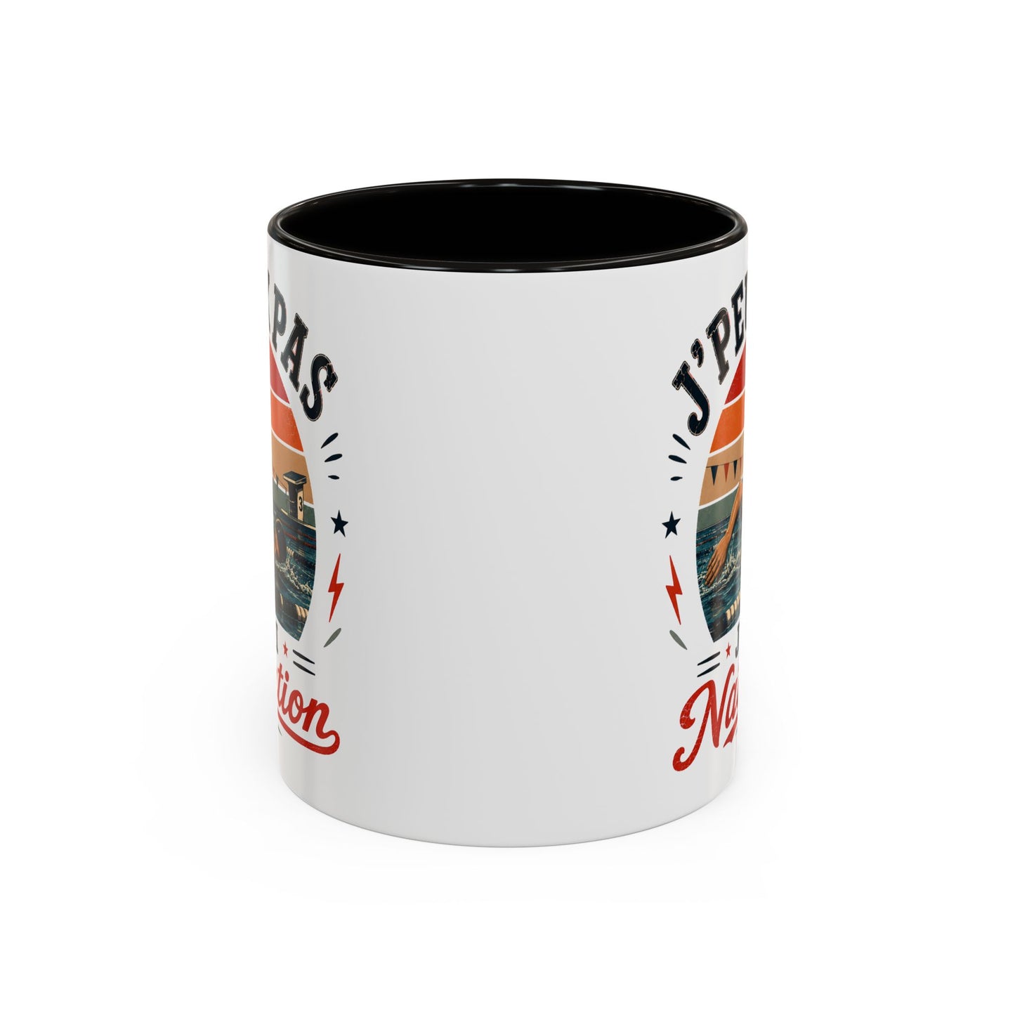 Tasse J’Peux Pas J’Ai Natation – Mug Nageur Vintage Humoristique – Cadeau Passion Natation Homme Femme 325ml