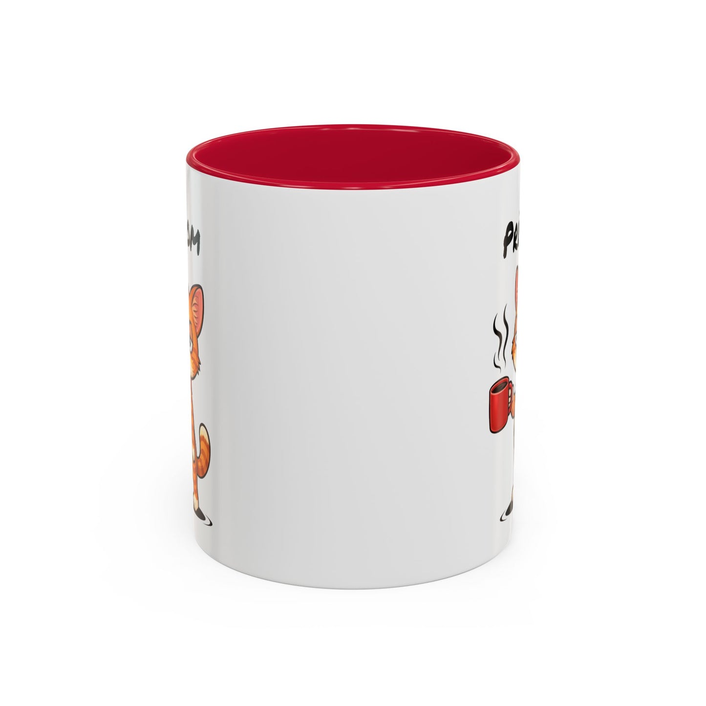 Mug Chat Fatigué Personnalisable 325ml – Tasse Café Humoristique Prénom Cadeau Original Noir Bleu Rouge