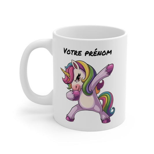 Mug  Licorne Dab - Tasse  Colorée Personnalisable - Cadeau Fantaisie et Original - 325ml