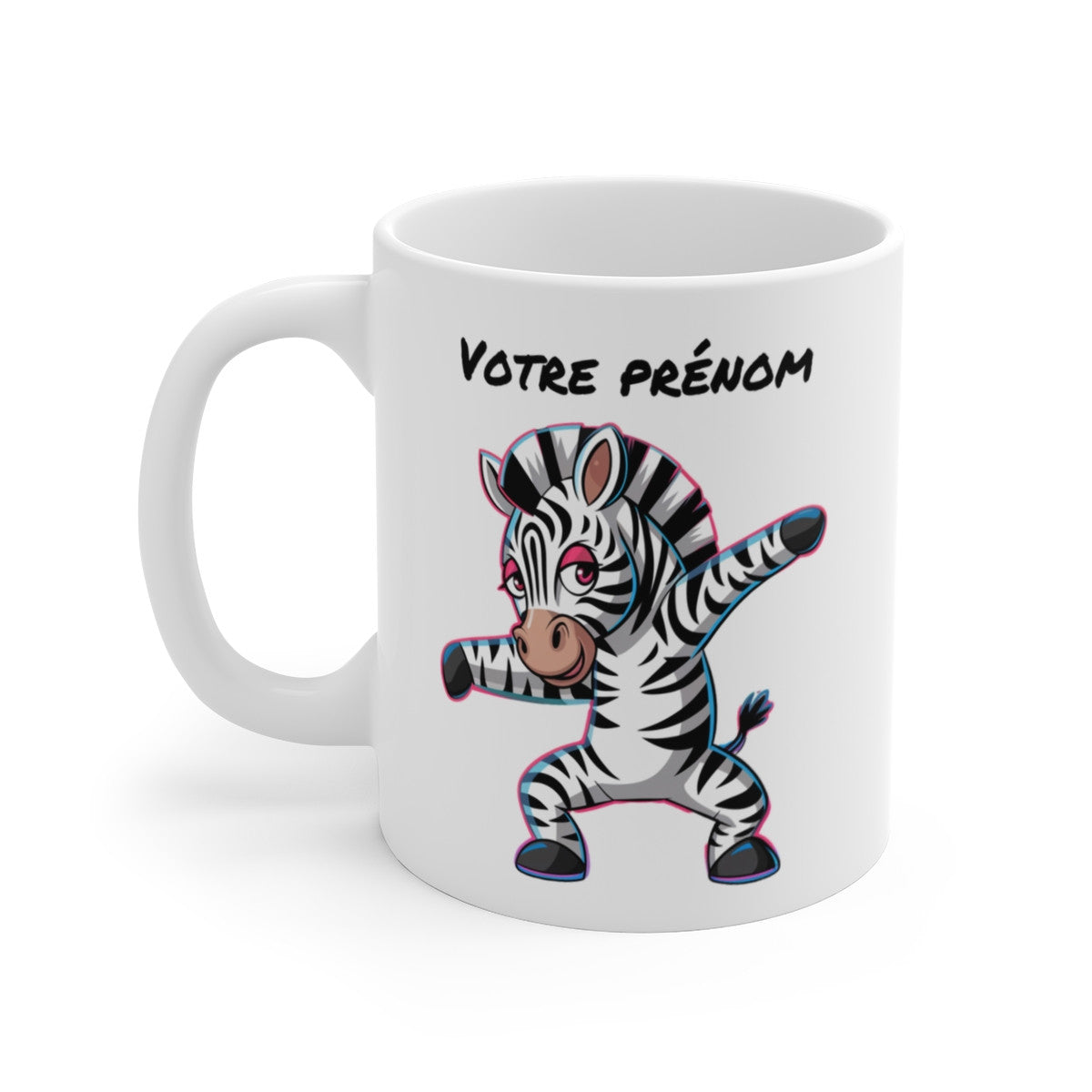 Mug Zèbre Dab Personnalisable - Tasse Originale et Fun - Cadeau Unique - 325ml