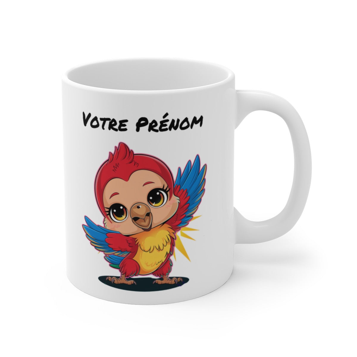 Mug Personnalisable Perroquet Coloré - Tasse Céramique 325ml -  Idée Cadeau Unique