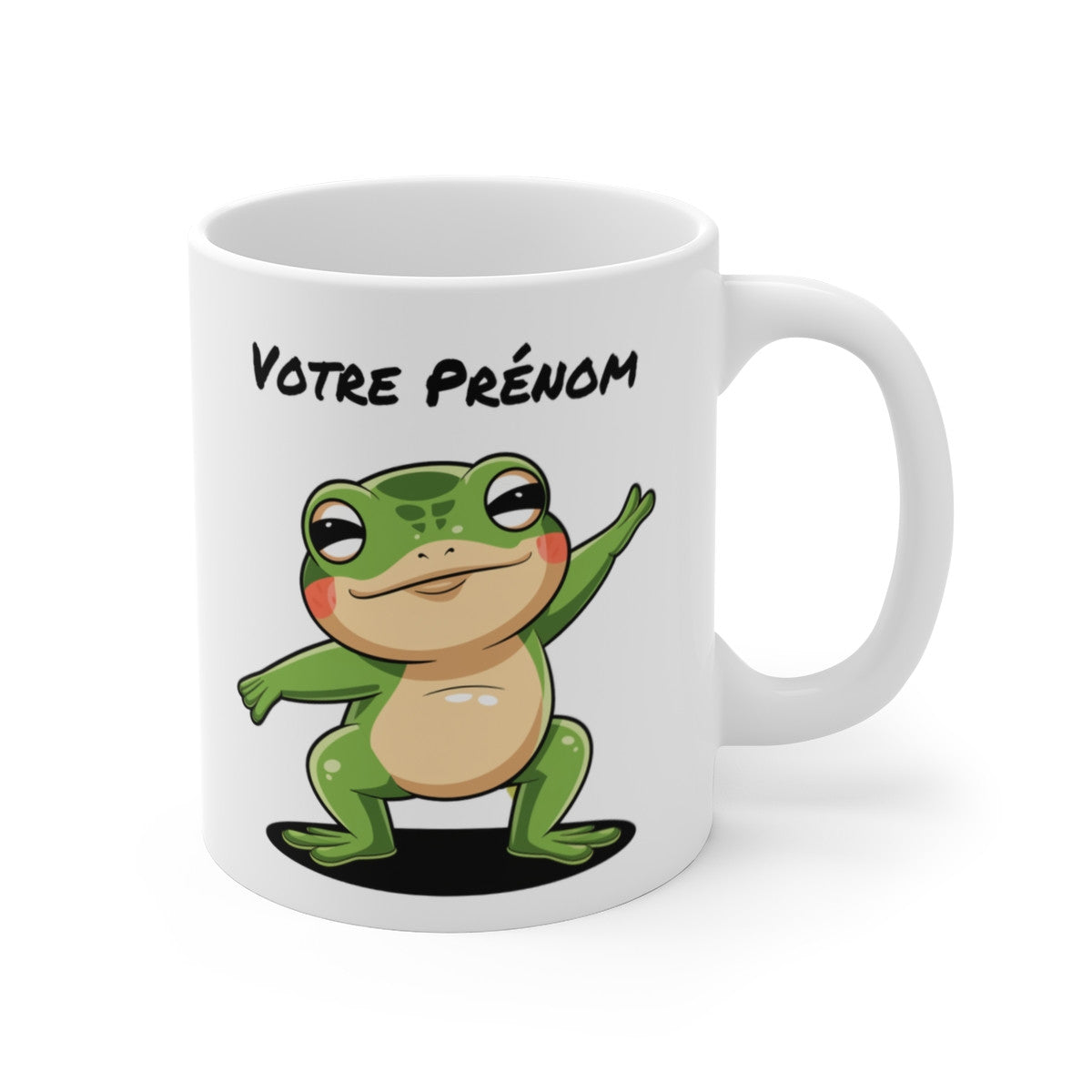 Mug Personnalisable Grenouille Dab - Tasse en Céramique 325ml - Cadeau Fun et Original