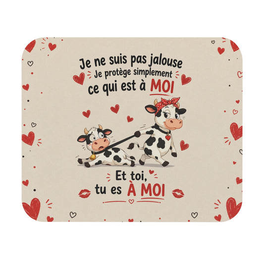 Tapis de Souris 22x18 cm Je Ne Suis Pas Jalouse Je Protège Simplement Ce Qui Est à Moi – Cadeau Couple Femme Humour Amour