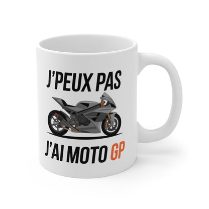 Mug "J'Peux Pas, J'ai Moto GP" - Tasse en Céramique 325ml - Cadeau Idéal pour Motards et Fans de Moto