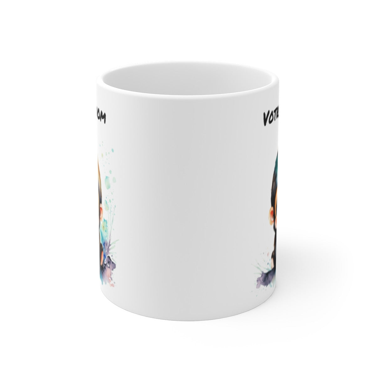 Mug Bébé Singe Aquarelle - Tasse en Céramique 325ml - Design Animal Mignon