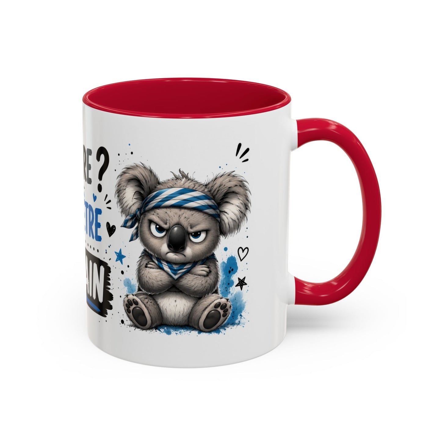 Tasse Sourire ? Peut-Être Demain – Mug Humour Koala Boudeur – Cadeau Original Homme Femme 325ml