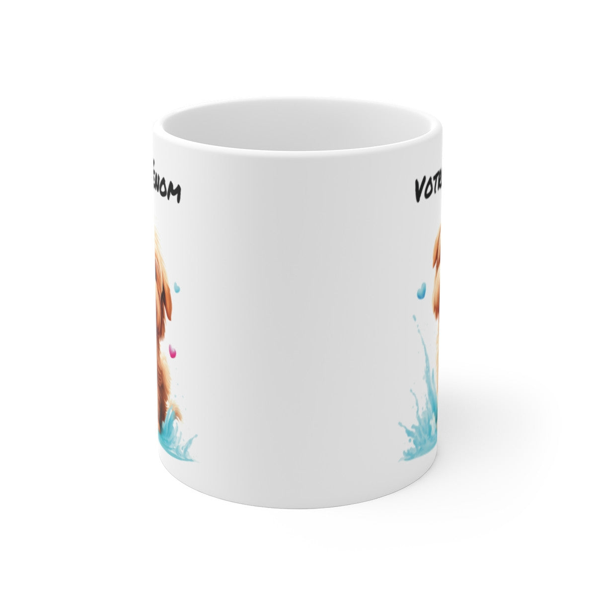Mug Chien Personnalisable Personnalisé Prénom - Tasse Céramique 325ml - Illustration Aquarelle Adorable