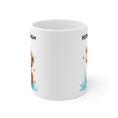 Mug Chien Personnalisable Personnalisé Prénom - Tasse Céramique 325ml - Illustration Aquarelle Adorable