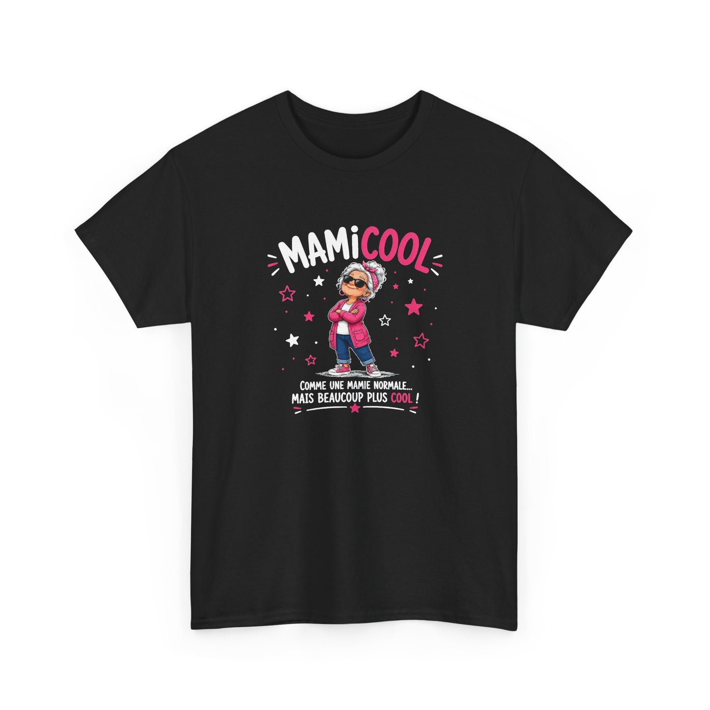 Tee Shirt Mamie Femme – MamiCool Comme une Mamie Normale Mais Beaucoup Plus Cool – T-Shirt Humour Grand-Mère Cadeau Original