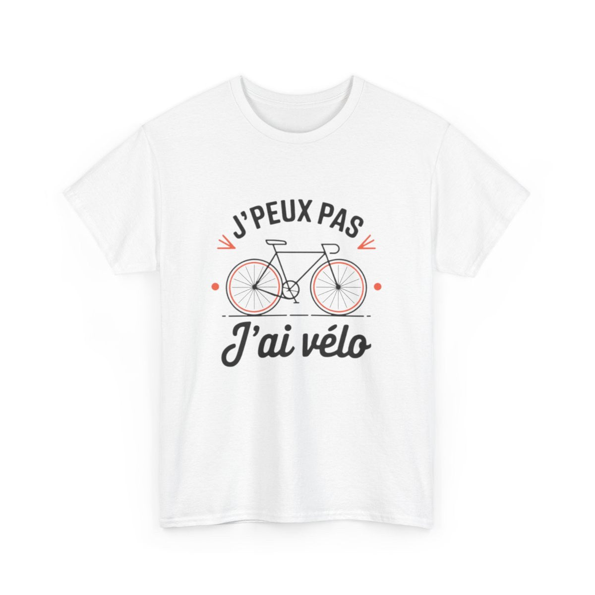T shirt Cycliste "J'Peux Pas J'ai Vélo" - Humour Vélo, Cadeau Cyclisme tee shirt drôle sport
