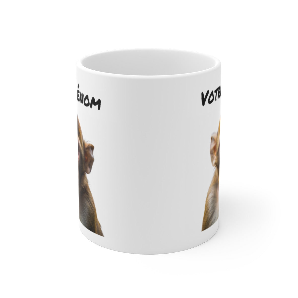 Mug Personnalisable Singe Drôle – Cadeau Original Personnalisé et Humour avec Prénom – Tasse Céramique Unique