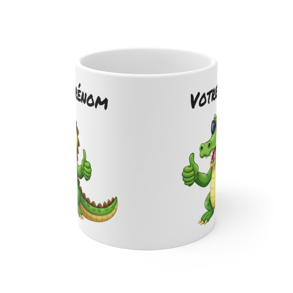 Mug Personnalisable Crocodile Cool – Cadeau Drôle et Unique avec Prénom – Tasse Céramique Originale