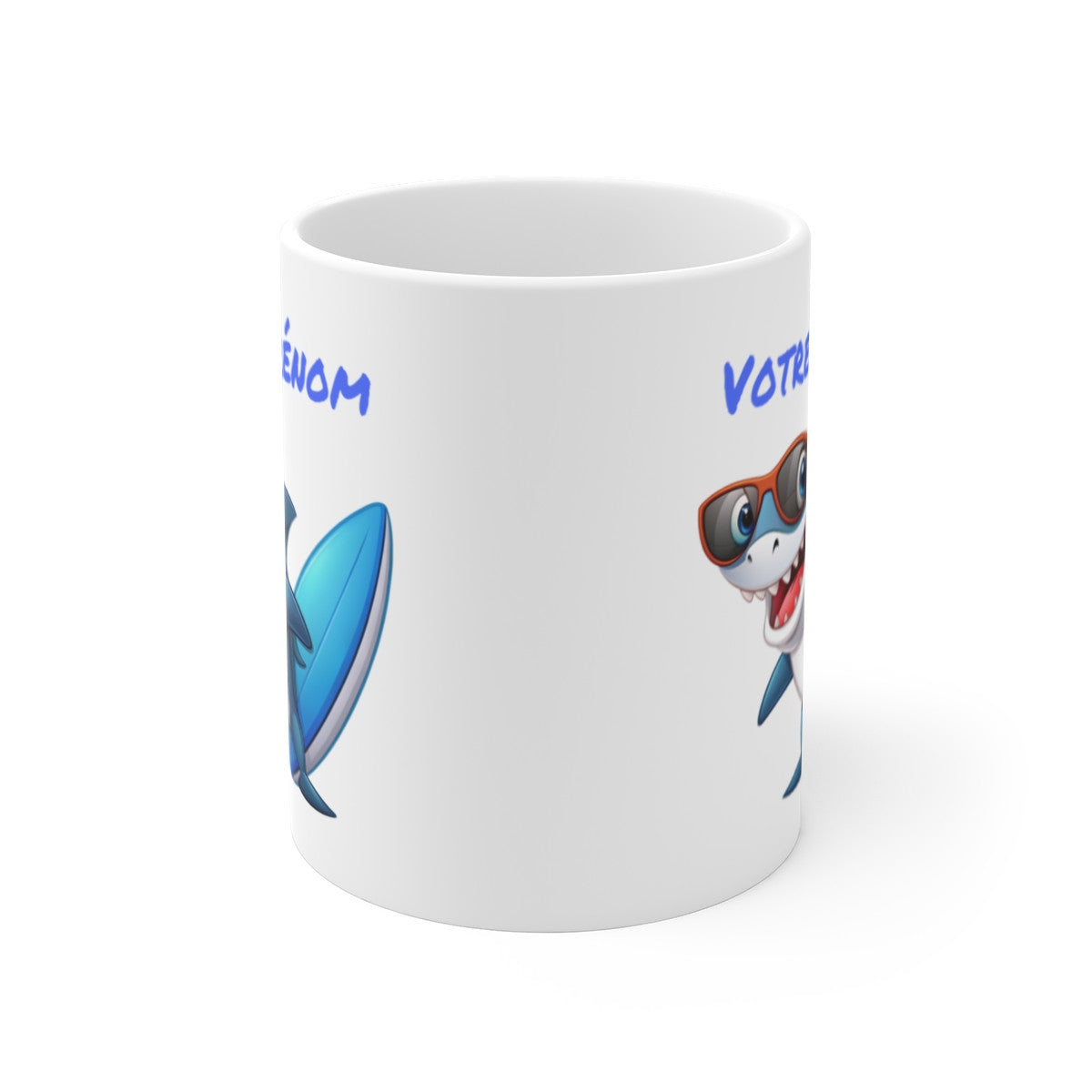 Mug Personnalisable Requin Cool –  Tasse Personnalisée Idée Cadeau Original et Fun avec Prénom – Tasse Céramique