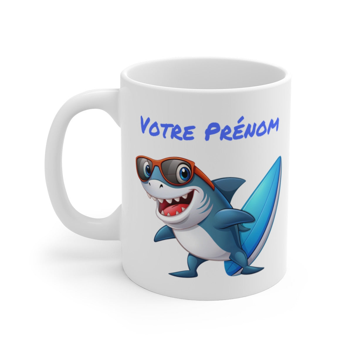 Mug Personnalisable Requin Cool –  Tasse Personnalisée Idée Cadeau Original et Fun avec Prénom – Tasse Céramique