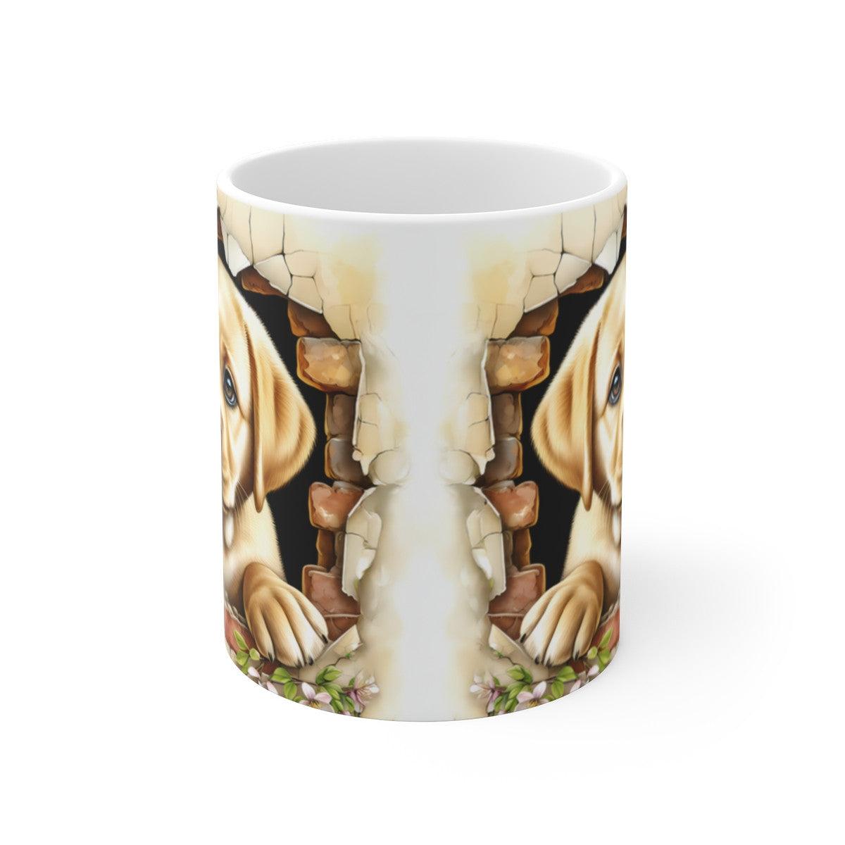Mug Labrador Effet 3D - Tasse Chien Mur Cassé idée cadeau céramique pour enfants et adultes