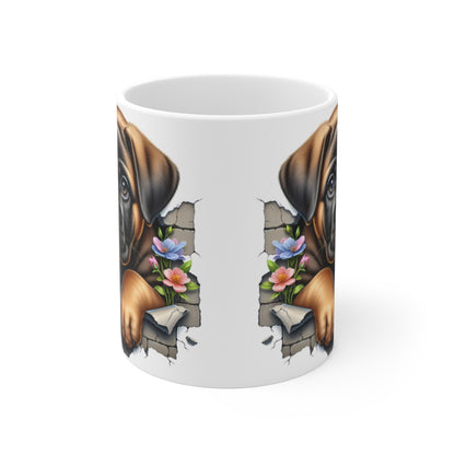 Mug Boxer Effet 3D - Tasse Chien Mur Cassé - Idée Cadeau Amoureux des Chiens -  - Accessoire Cuisine Déco Animaux